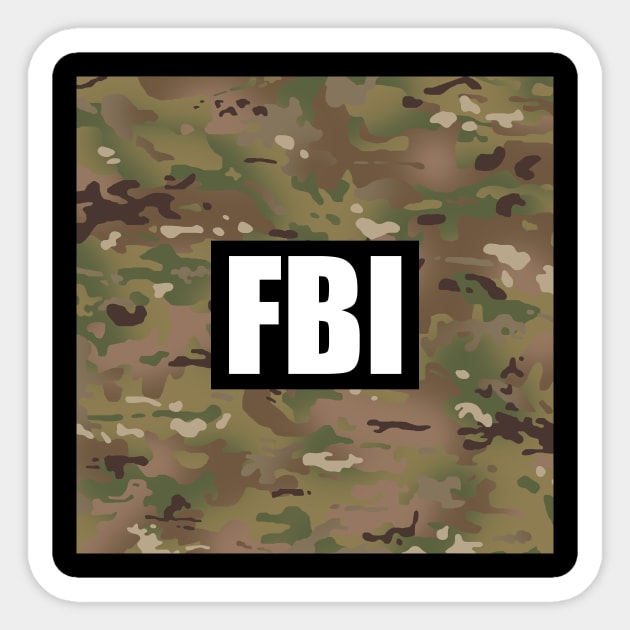 FBI (Black) Sticker by Jared S Davies